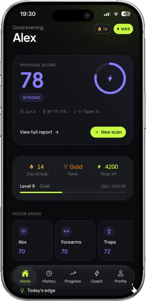 Aesthetix home score screen